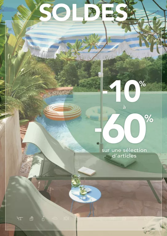 Soldes d'été jusqu'à 60% de réduction