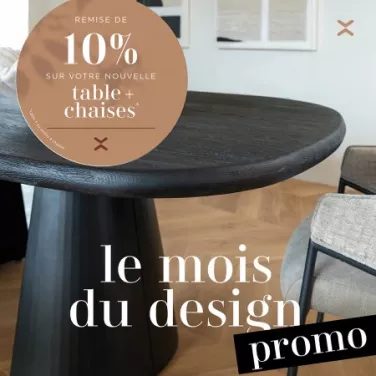 Le mois du design : remises avantageuses chez XOOON et H&H tout le mois d'octobre Afin de célébrer l'arrivée de l'automne dans votre décoration d'intérieur, Chris Oliver vous propose de super remises sur les marques Xooon et H&H